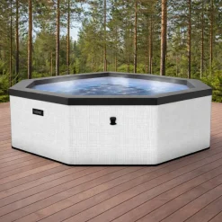 Ulkoporeallas Wave Spa Como, 6 hlöä, 90 suutinta, WiFi, kahdeksankulmainen, koottava, valkoinen