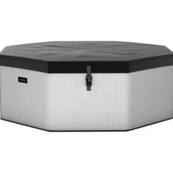 Ulkoporeallas Wave Spa Como, 6 hlöä, 90 suutinta, WiFi, kahdeksankulmainen, koottava, harmaa