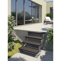 Ulkoportaat Dolle Gardentop Trimax ilman kaidetta tummanruskea eri kokoja