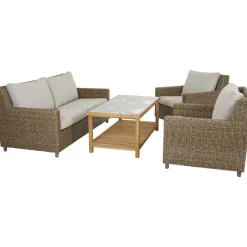 Ulkosohva Brafab Sandkorn, 2.5-istuttava, ruskea/beige