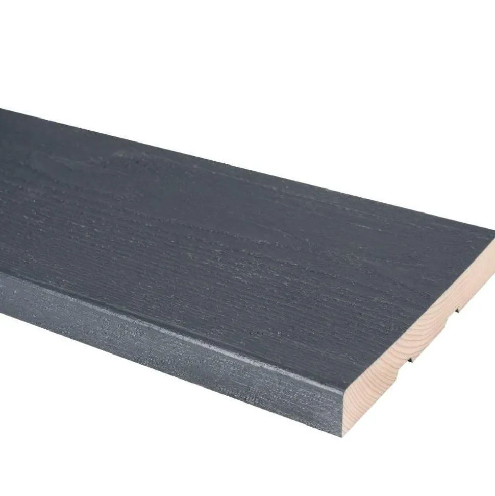 Ulkoverhouslauta JR-Wood, pintamaalattu, harmaa RR23/RAL 7024, eri vaihtoehtoja
