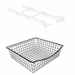 Ulosvedettävä lankakori Norscan Roller M60 500x150 mm valkoinen
