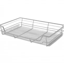 Ulosvedettävät ritilälaatikot 2 kpl 800mm hopea