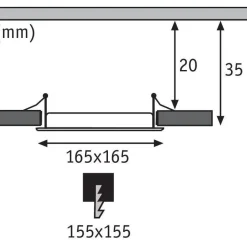 Upotettava LED-paneeli Paulmann, IP44, 16.5x16.5cm, 12W, 4000K, eri värejä