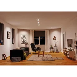 Upotettava LED-valaisin Paulmann Calla, 10kpl, IP65, Ø90mm, 6W, 500lm, 4000K, mattamusta