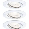 Upotettava LED-valaisin Paulmann Base, 3kpl, Ø90mm, GU10, 5W, 350lm, 3000K, himmennettävä, valkoinen