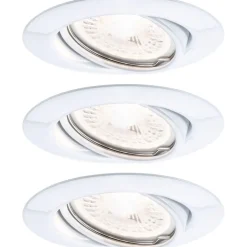 Upotettava LED-valaisin Paulmann Base, 3kpl, Ø90mm, GU10, 5W, 350lm, 3000K, himmennettävä, valkoinen