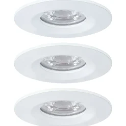 Upotettava LED-valaisin Paulmann Nova Mini Coin Rigid, 3kpl, IP44, Ø65mm, 4W, 310lm, 2700K, eri värejä