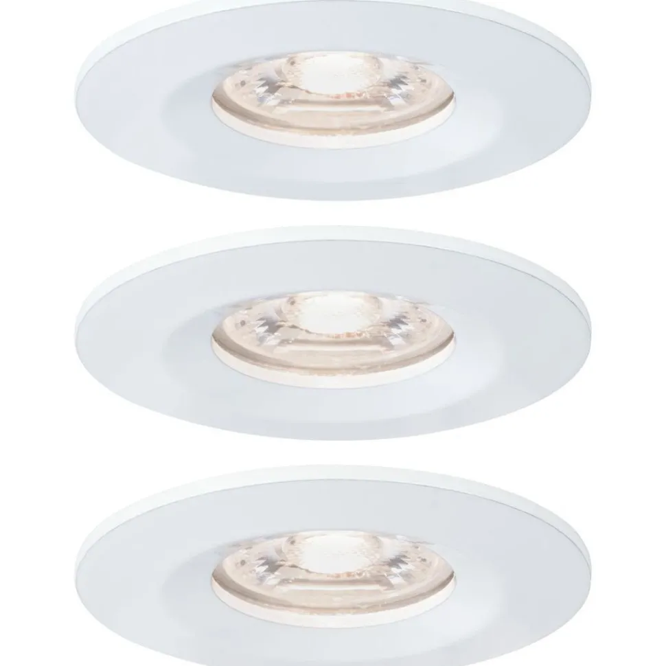 Upotettava LED-valaisin Paulmann Nova Mini Coin Rigid, 3kpl, IP44, Ø65mm, 4W, 310lm, 2700K, eri värejä
