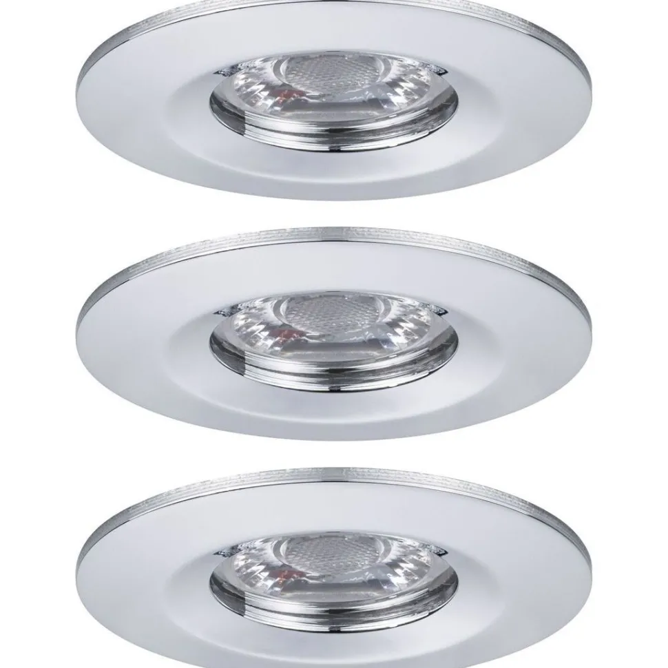 Upotettava LED-valaisin Paulmann Nova Mini Coin Rigid, 3kpl, IP44, Ø65mm, 4W, 310lm, 2700K, eri värejä