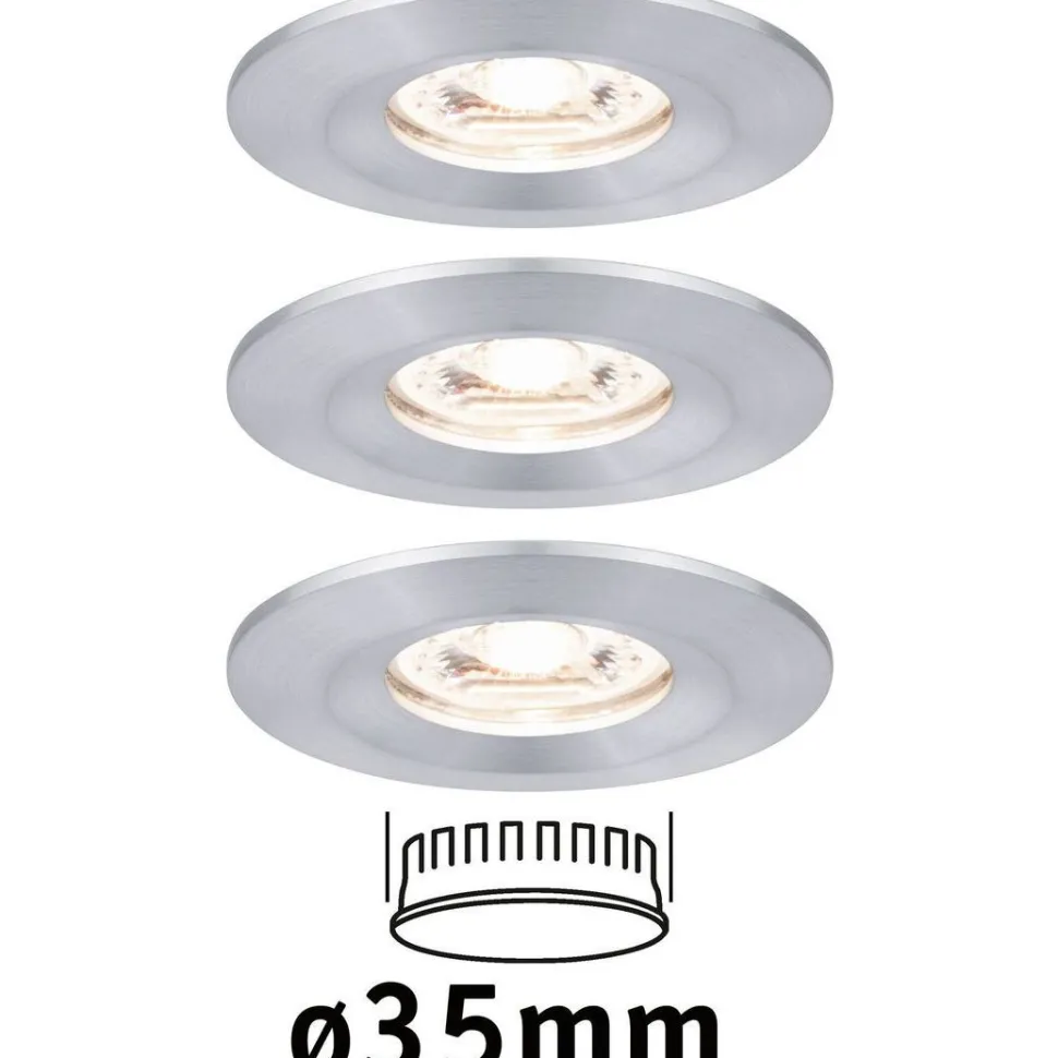 Upotettava LED-valaisin Paulmann Nova Mini Coin Rigid, 3kpl, IP44, Ø65mm, 4W, 310lm, 2700K, eri värejä