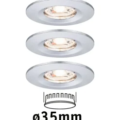 Upotettava LED-valaisin Paulmann Nova Mini Coin Rigid, 3kpl, IP44, Ø65mm, 4W, 310lm, 2700K, eri värejä