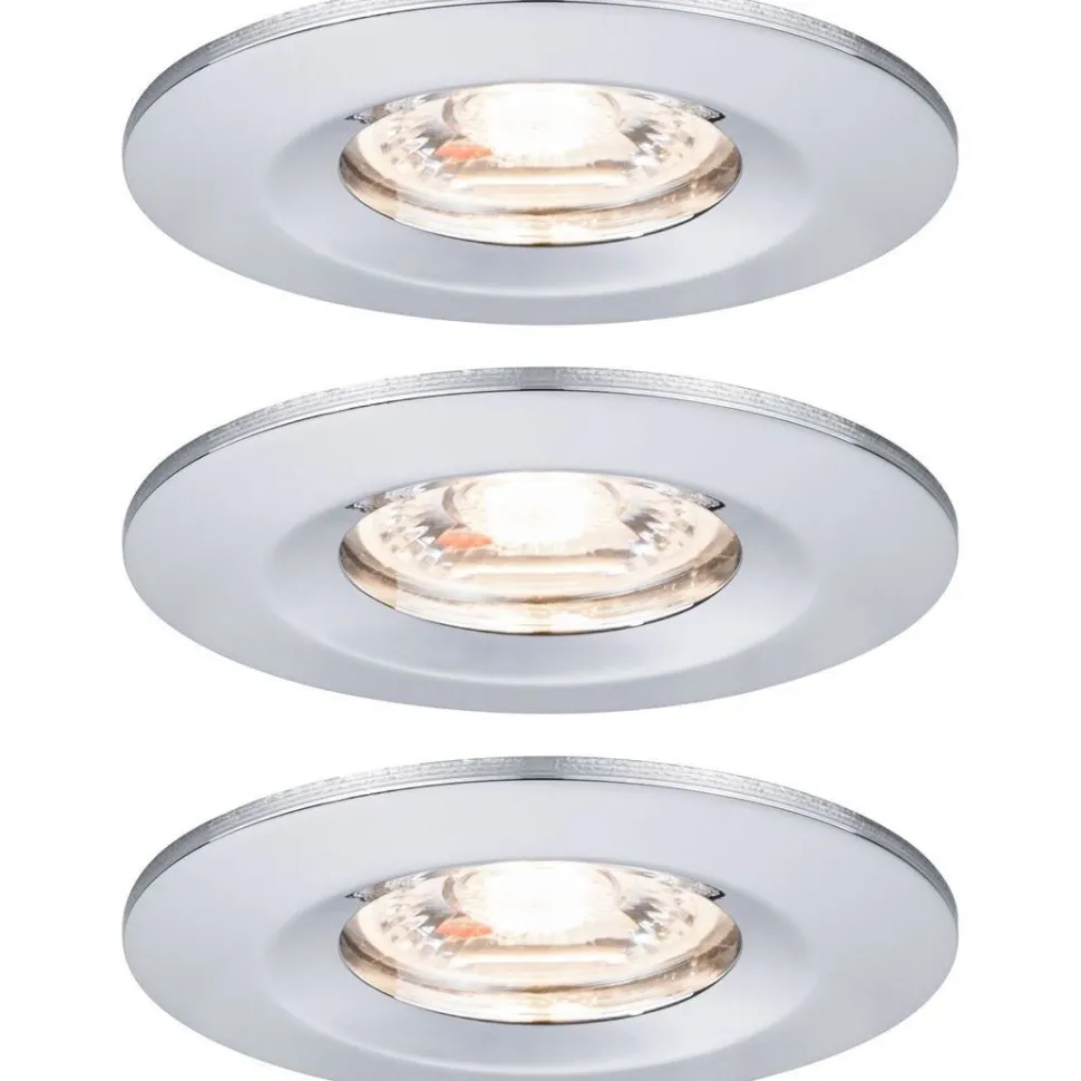 Upotettava LED-valaisin Paulmann Nova Mini Coin Rigid, 3kpl, IP44, Ø65mm, 4W, 310lm, 2700K, eri värejä
