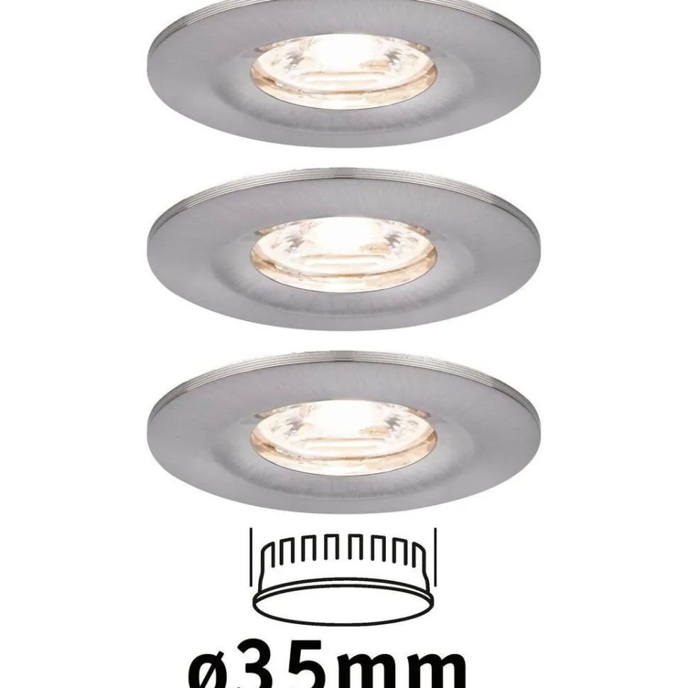 Upotettava LED-valaisin Paulmann Nova Mini Coin Rigid, 3kpl, IP44, Ø65mm, 4W, 310lm, 2700K, eri värejä