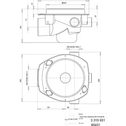 Vaakakaivo Vieser One DN75 3x32/40 ilman valutukia