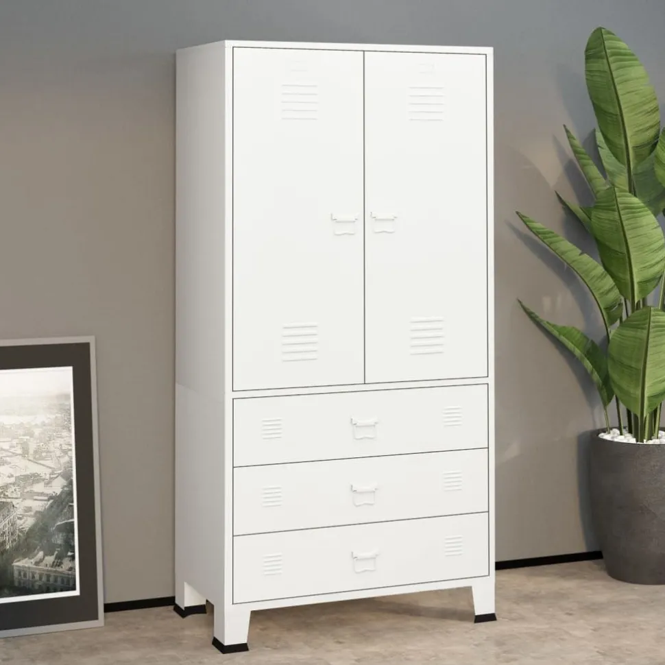 Vaatekaappi 90cm metalli eri värejä