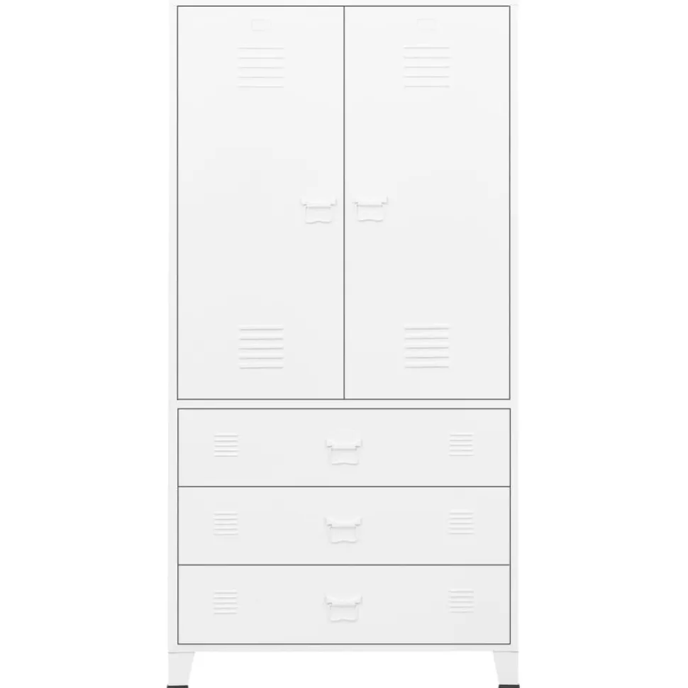 Vaatekaappi 90cm metalli eri värejä