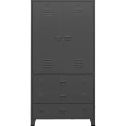 Vaatekaappi 90cm metalli eri värejä
