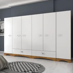 Vaatekaappi Linento Furniture F4-498, leveys 243cm