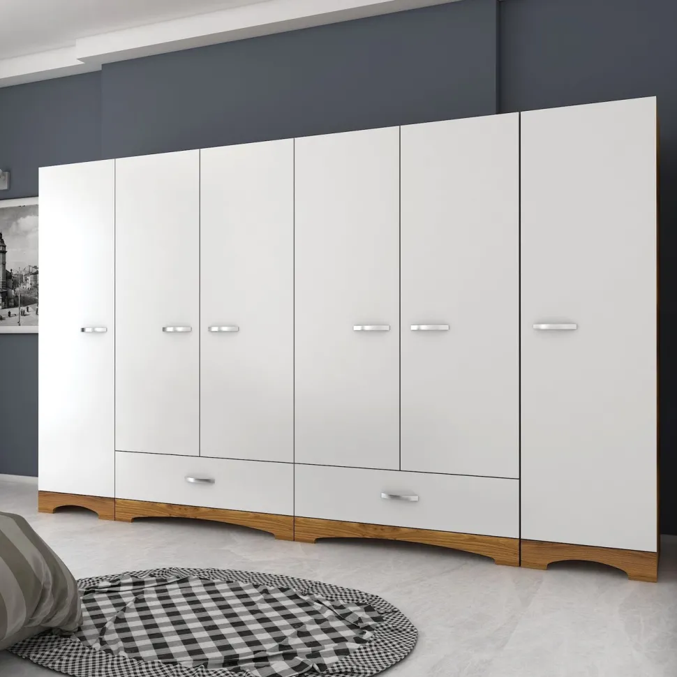 Vaatekaappi Linento Furniture F4-498, leveys 243cm