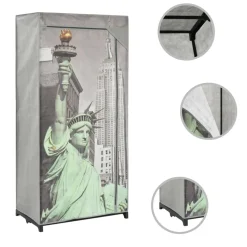 Vaatekaappi New York 75cm kangas