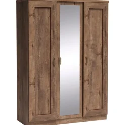 Vaatekaappi Nomla TADEUSZ 15, saranaovet, peili, 135x191cm, ruskea