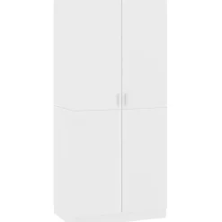 Vaatekaappi valkoinen 80cm lastulevy