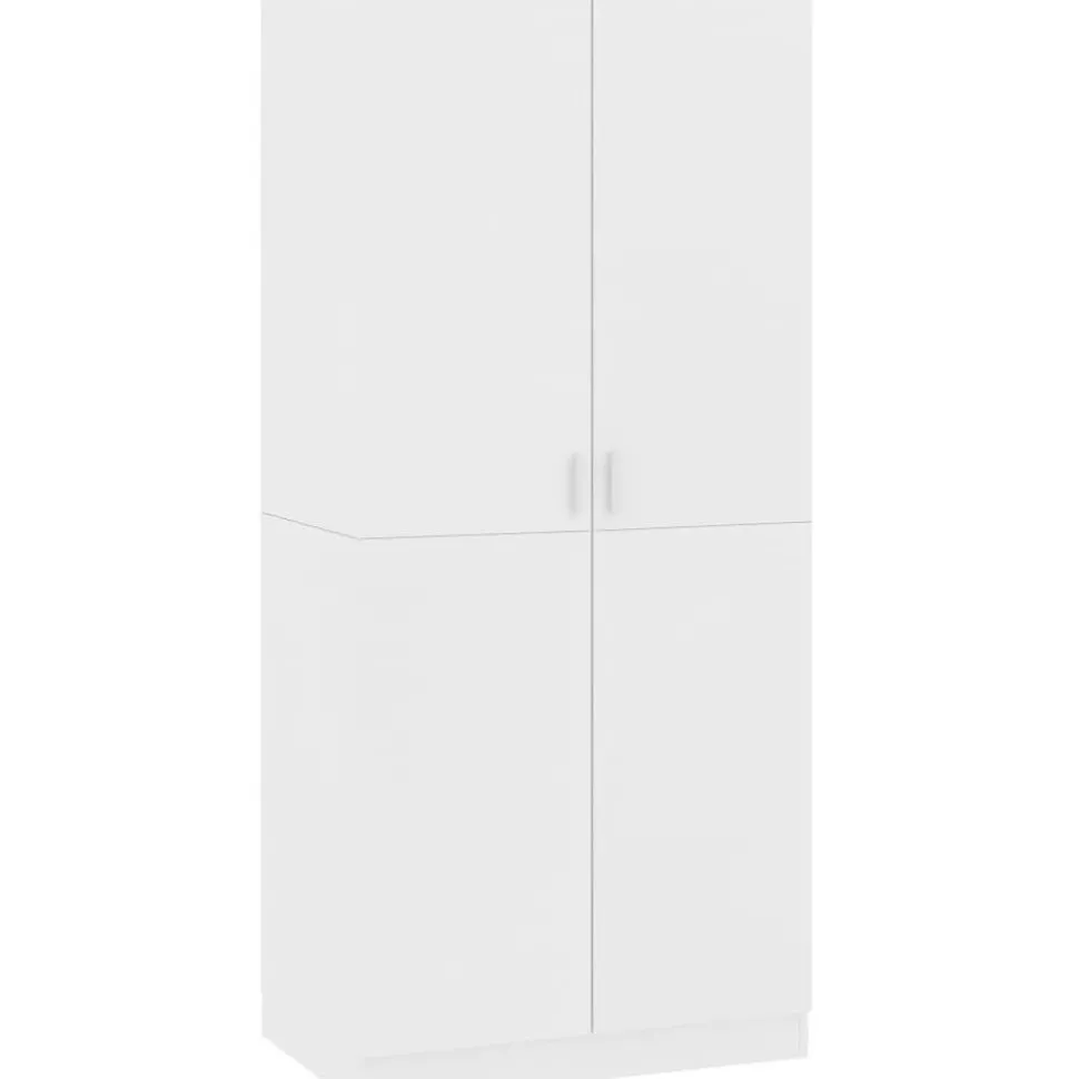 Vaatekaappi valkoinen 80cm lastulevy