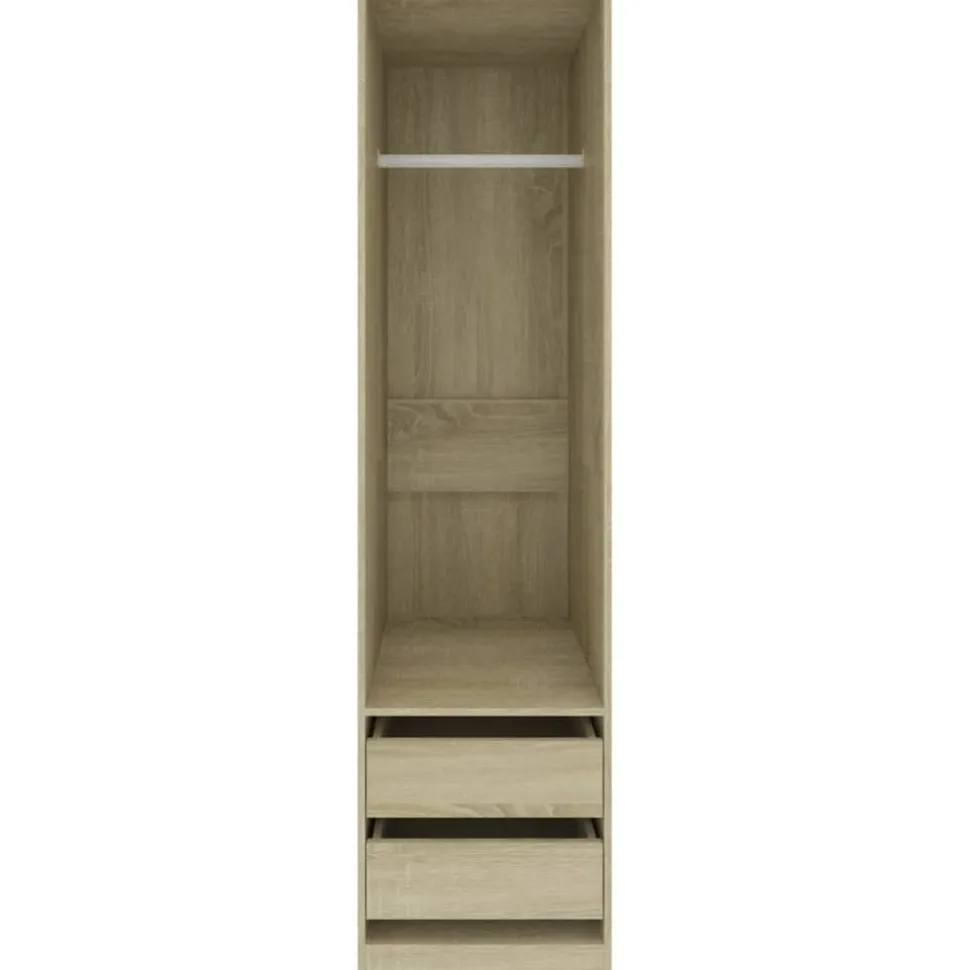 Vaatekaappi vetolaatikoilla Sonoma-tammi 50cm lastulevy
