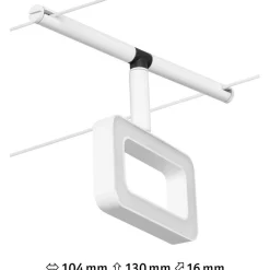 Vaijerivalaisin Paulmann CorDuo Frame, 280lm, 4.8W, 3000K, 12V, eri värejä