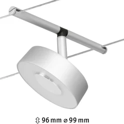 Vaijerivalaisin Paulmann CorDuo RoundMac, 200lm, 4.5W, 3000K, 12V, mattamusta/kromi