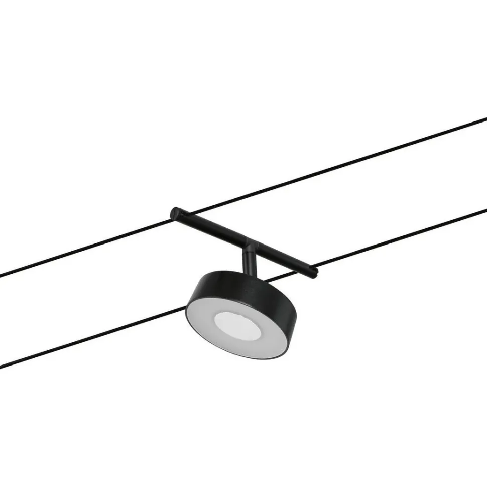Vaijerivalaisin Paulmann CorDuo RoundMac, 200lm, 4.5W, 3000K, 12V, mattamusta/kromi