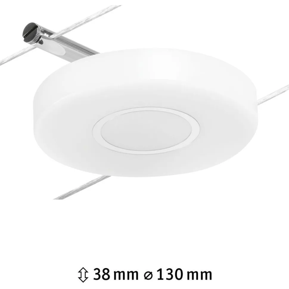 Vaijerivalaisin Paulmann CorDuo DiscLED, 200lm, 4.5W, 3000K, 12V, mattakromi