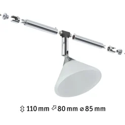 Vaijerivalaisin Paulmann Colmar, GU4, 12V, himmennettävä, satiinikromi