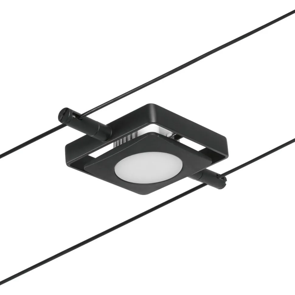 Vaijerivalaisin Paulmann CorDuo MacLED, 250lm, 4.5W, 3000K, 12V, mattamusta