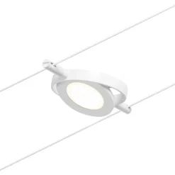 Vaijerivalaisin Paulmann CorDuo RoundMac, 200lm, 4.5W, 3000K, 12V, mattavalkoinen/kromi