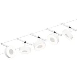 Vaijerivalaisinsetti Paulmann CorDuo Circle, 5x180lm, 5x5W, 3000K, 230/12V, eri värejä