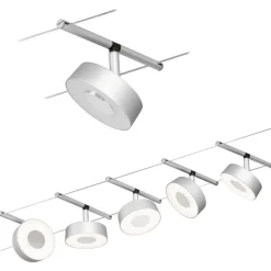 Vaijerivalaisinsetti Paulmann CorDuo Circle, 5x180lm, 5x5W, 3000K, 230/12V, eri värejä