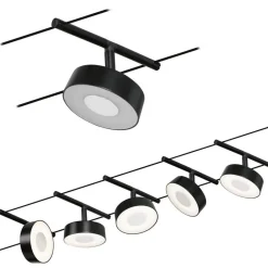Vaijerivalaisinsetti Paulmann CorDuo Circle, 5x180lm, 5x5W, 3000K, 230/12V, eri värejä
