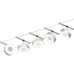 Vaijerivalaisinsetti Paulmann CorDuo Circle, 5x180lm, 5x5W, 3000K, 230/12V, eri värejä