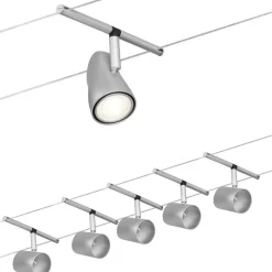 Vaijerivalaisinsetti Paulmann CorDuo Cup, GU5.3, 230/12V, 5-osainen, eri värejä