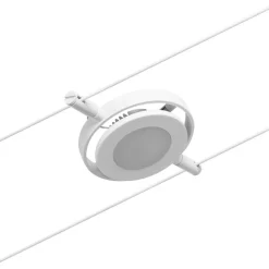 Vaijerivalaisinsetti Paulmann CorDuo RoundMac Basic, 3000K, 230/12V, 5 valaisinta, valkoinen/kromi