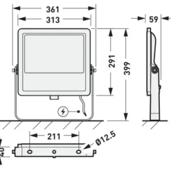 Valonheitin Twenty3 2390 G2, IP65, 120W, 15000lm, 3/4K