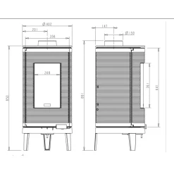 Valurautatakka Invicta Okino 7 kW 115 kg