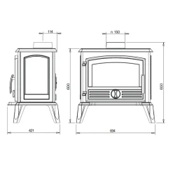 Valurautatakka Invicta Samara, 6kW, 89kg