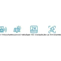 Valvontakamera Celotron Nivian Smart, 2K resoluutiolla, 4G modeemilla, akulla ja aurinkokennolla