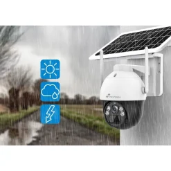 Valvontakamera Celotron Nivian Smart, 2K resoluutiolla, 4G modeemilla, suurella akulla ja aurinkokennolla, sähköisesti etänä käänneltävä