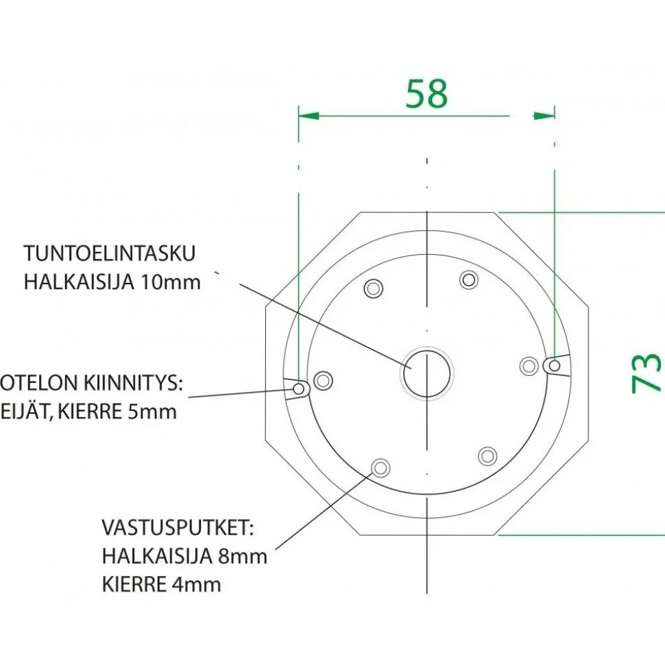 Vastussauva Pistesarjat Effekt 60PI 230/400v 435mm
