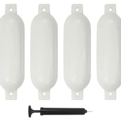 Veneen lepuuttaja, 4 kpl, valkoinen, 51x14 cm, PVC
