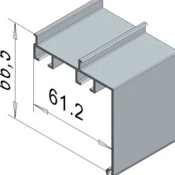 Verhokisko FP-Tuotteet 26606 kaksiurainen otsalauta valkoinen 330 cm